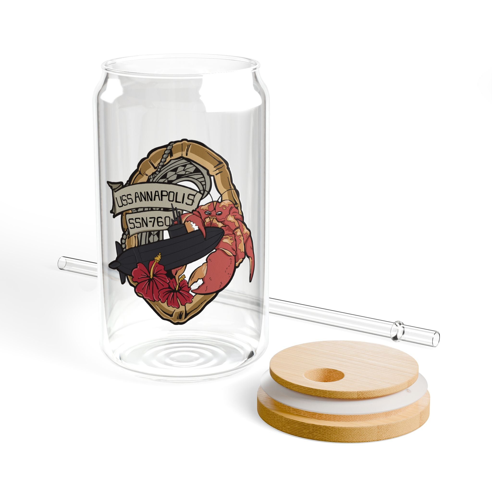 2026 Design Glass Can Tumbler with Straw (16 oz)