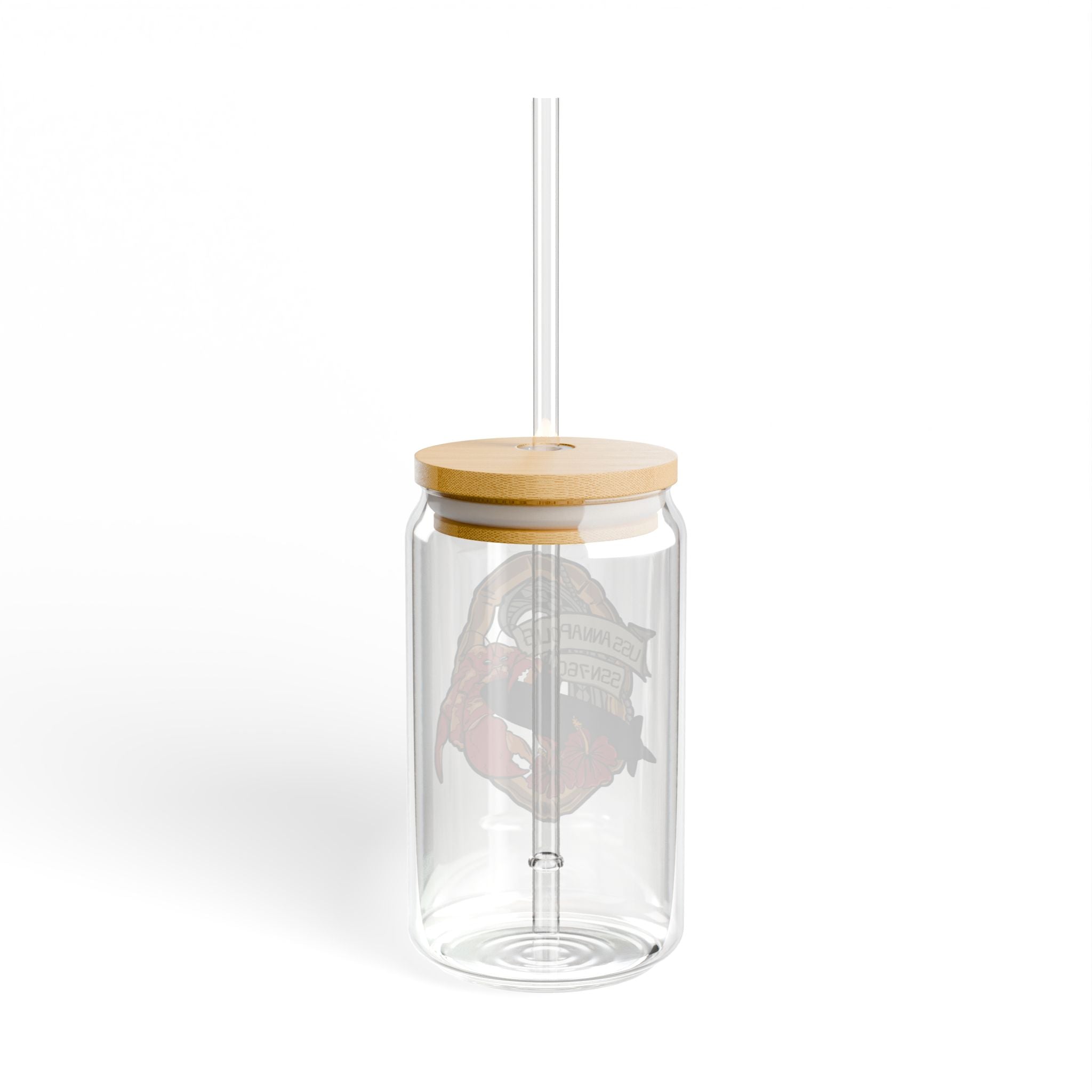 2026 Design Glass Can Tumbler with Straw (16 oz)