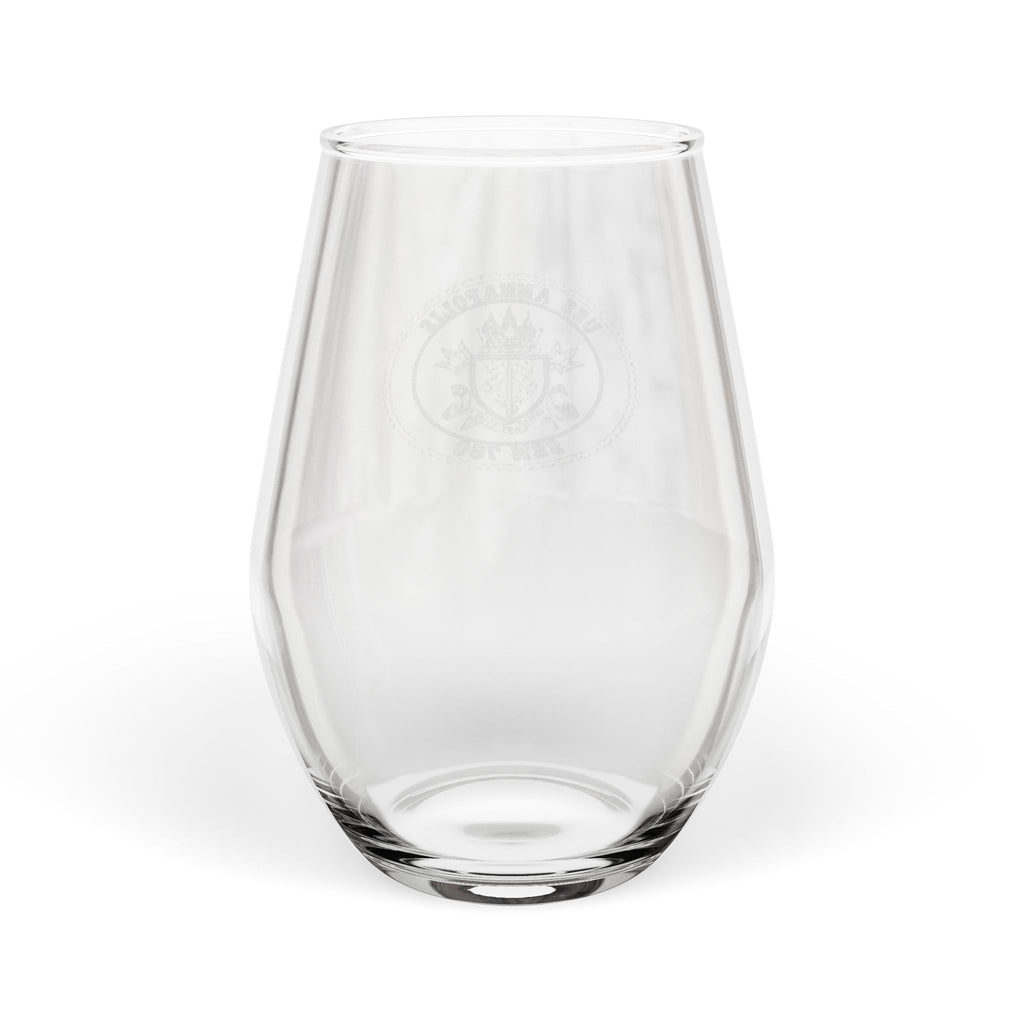 Engraved USS Annapolis Stemless Wine Glass – 11.5 oz