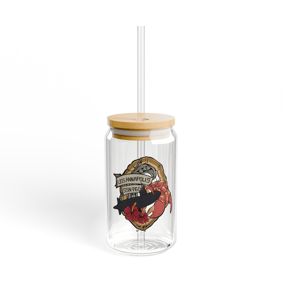2026 Design Glass Can Tumbler with Straw (16 oz Clear)