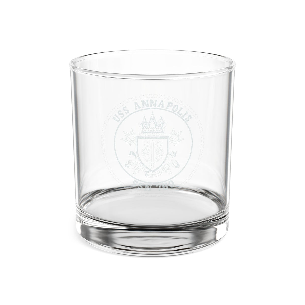 Engraved USS Annapolis Whiskey Glass 10.5oz