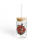 2026 Anchor 16oz Glass Drink Tumbler with Bamboo Lid & Straw