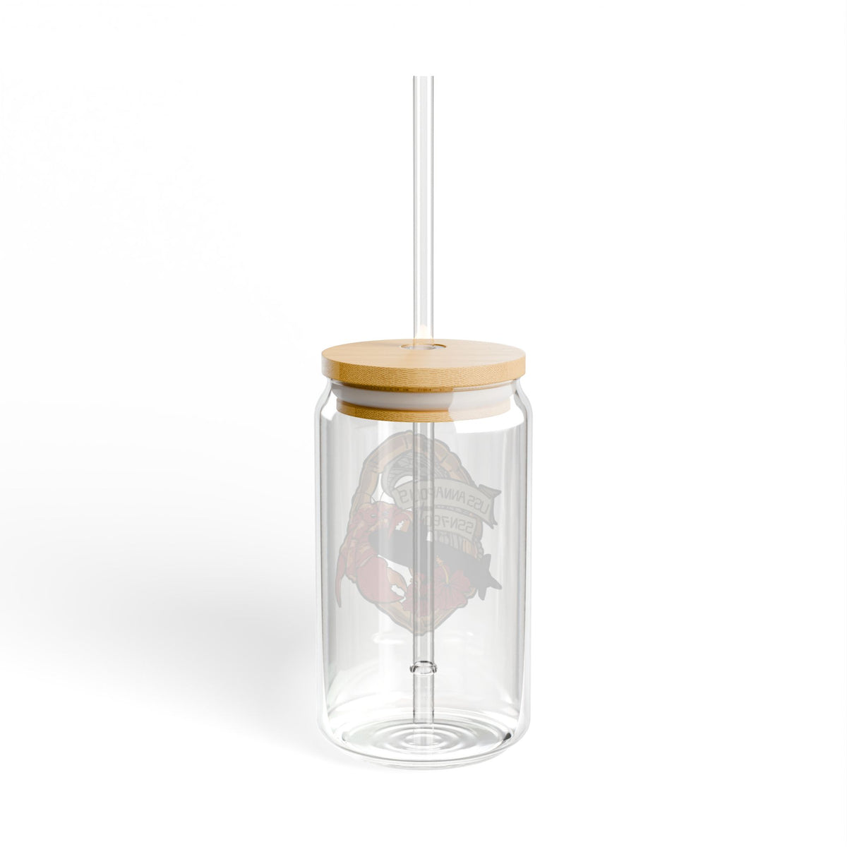 2026 Design Glass Can Tumbler with Straw (16 oz Clear)