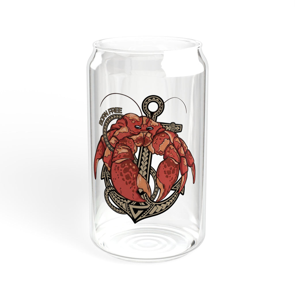 2026 Anchor 16oz Glass Drink Tumbler with Bamboo Lid & Straw
