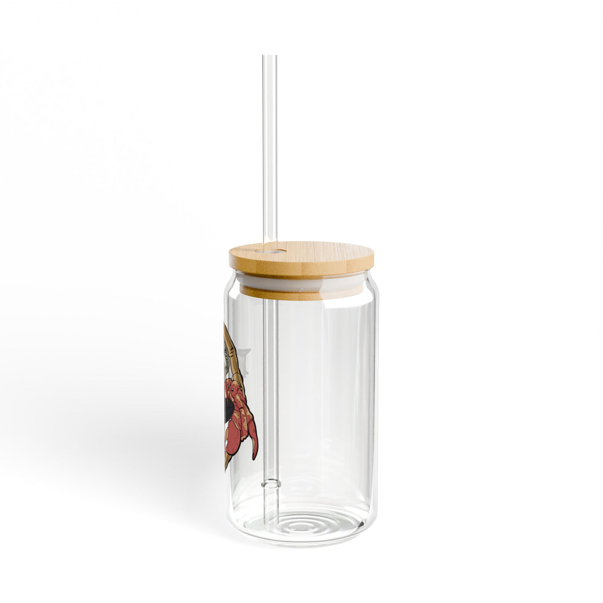 2026 Design Glass Can Tumbler with Straw (16 oz Clear)
