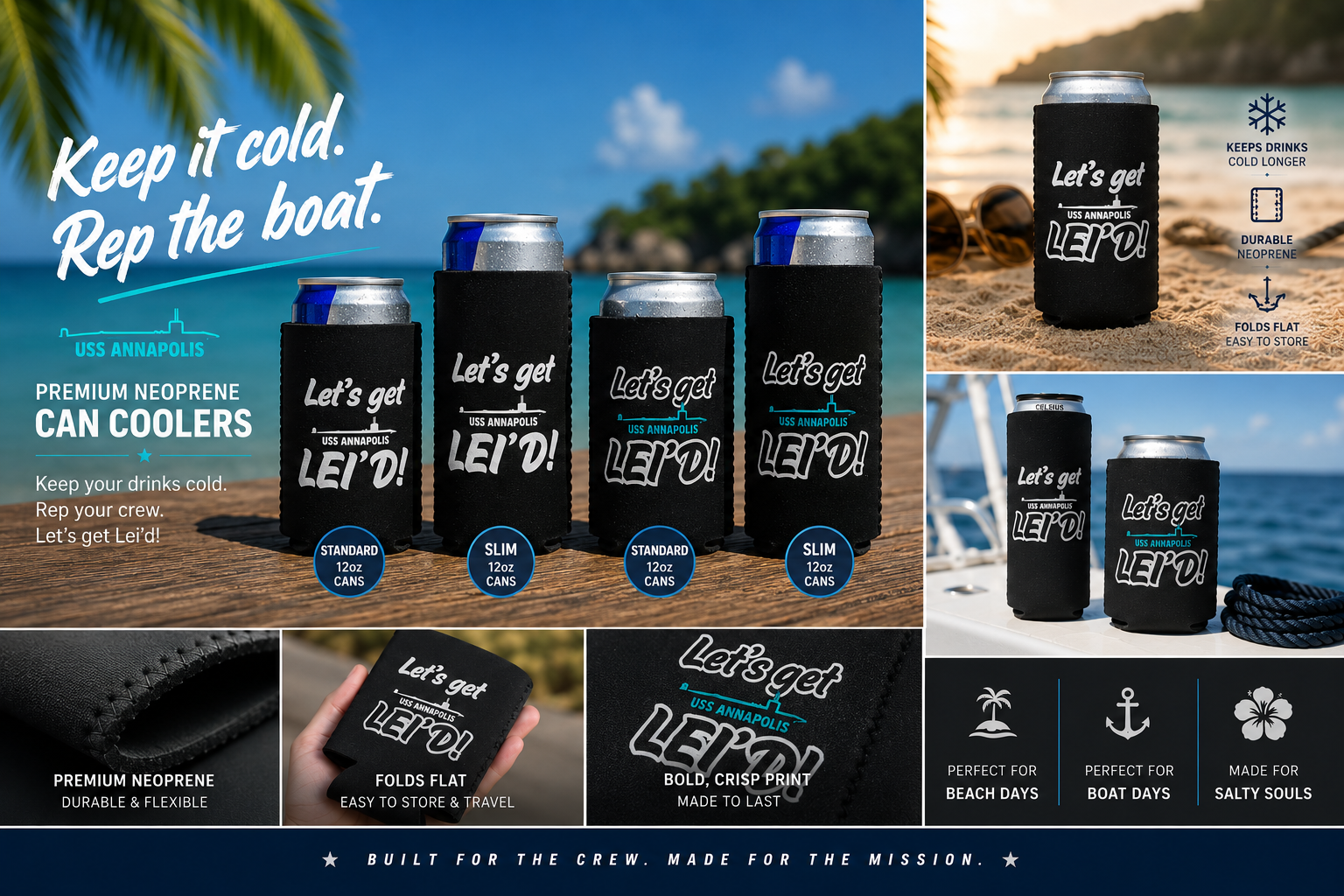 Let's Get Lei'd Can Coolers