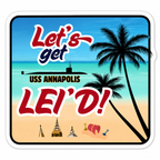Let's Get Lei'd Sticker